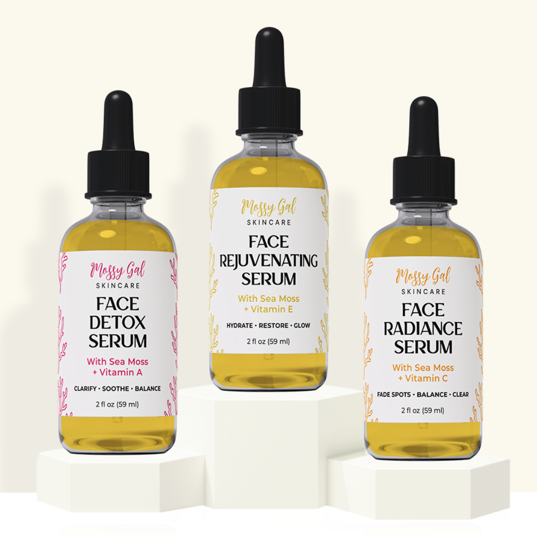 Mossy Gal Face Serums — Detox, Rejuvenating, and Radiance