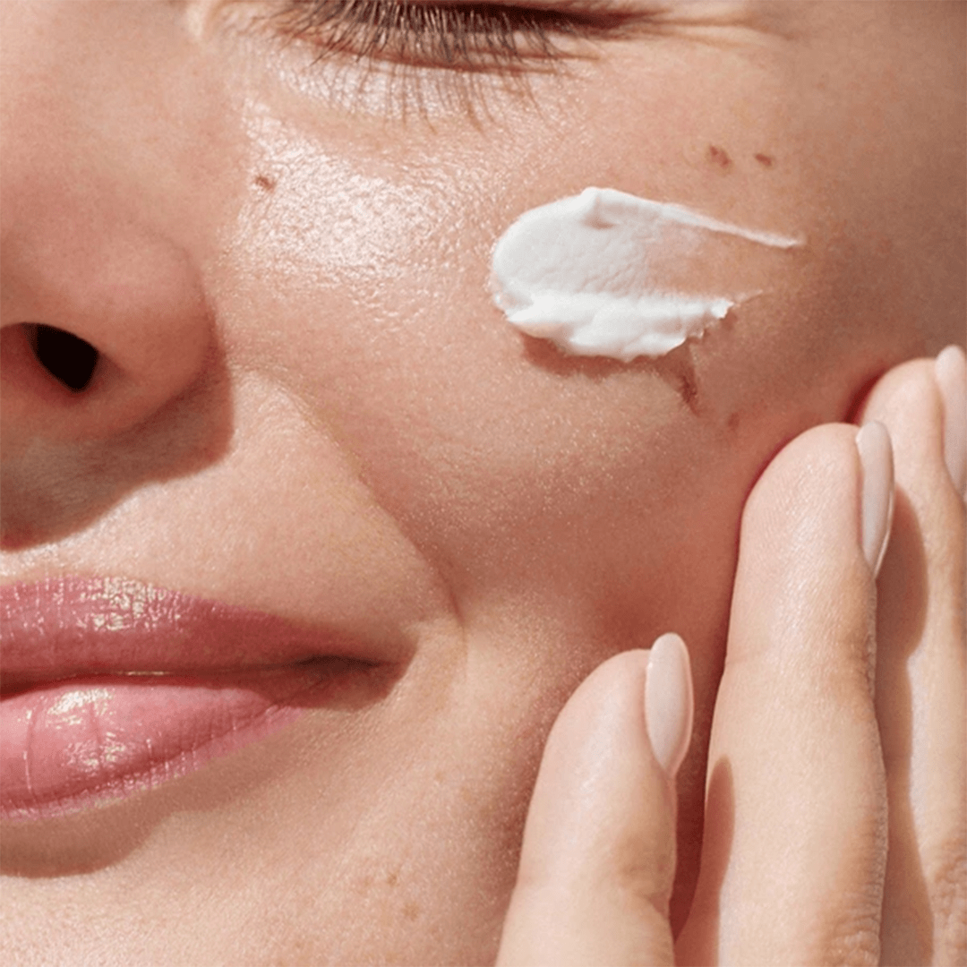 Woman applying sea moss gel as a facial, showing hydration, soothing benefits, and a natural glow for soft, balanced skin.