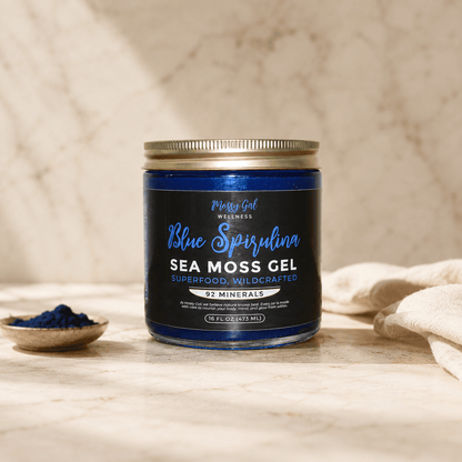 Mossy Gal Blue Spirulina Sea Moss Gel | Ocean Blend