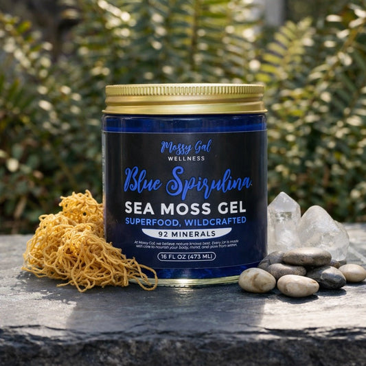 Mossy Gal Blue Spirulina Sea Moss Gel | Ocean Blend