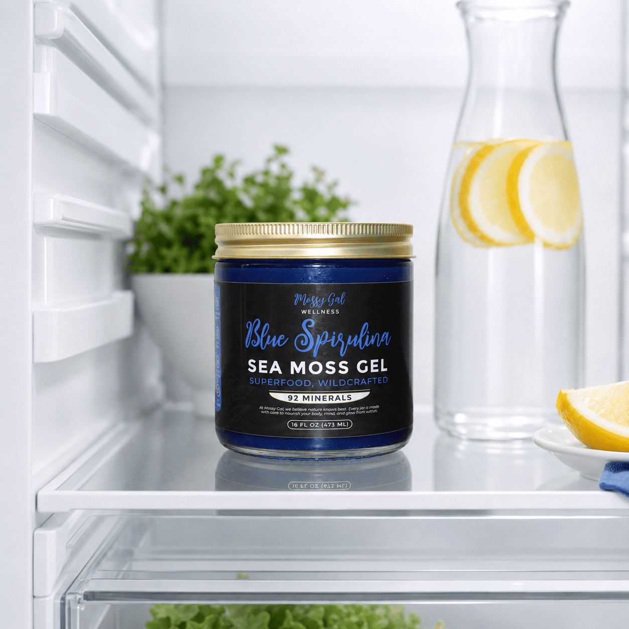 Mossy Gal Blue Spirulina Sea Moss Gel | Ocean Blend
