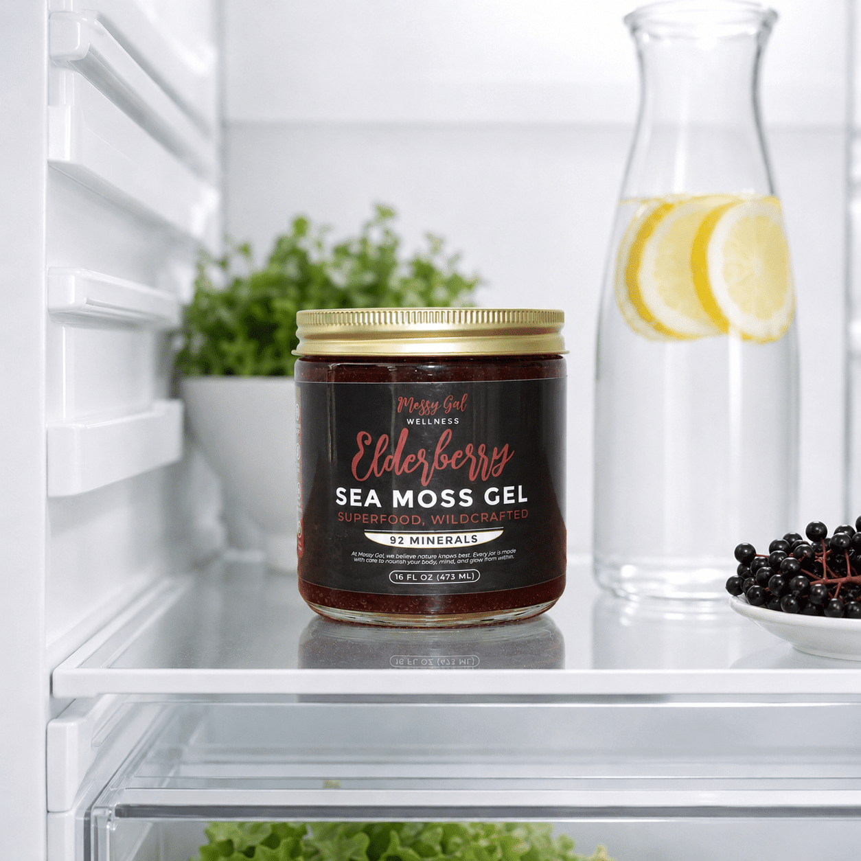 Mossy Gal Elderberry Sea Moss Gel | Immunity & Wellness Blend