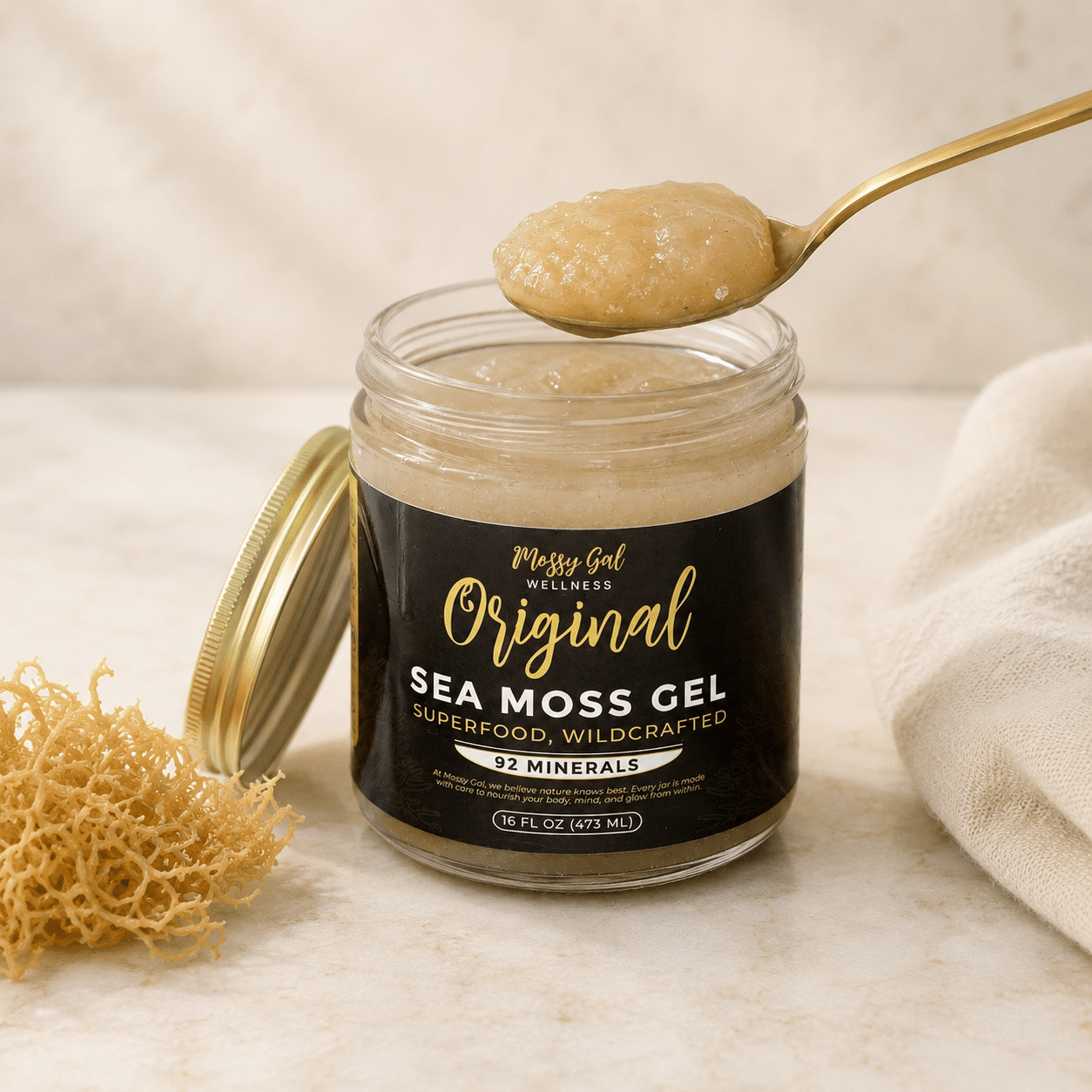 Mossy Gal Original Sea Moss Gel | Pure Mineral Wellness Blend