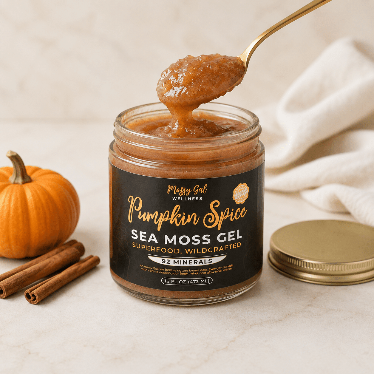 Mossy Gal Pumpkin Spice Sea Moss Gel | Autumn Superblend