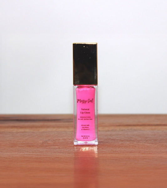 Hydrating sea moss lip gloss by Mossy Gal with smooth, non-sticky shine